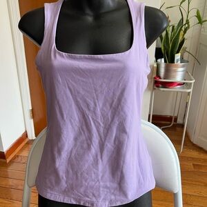 Express Lilac Square Neck Tank Top